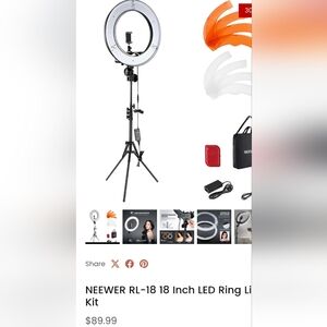 LED ring light kit - 18 inch (brand new in box)